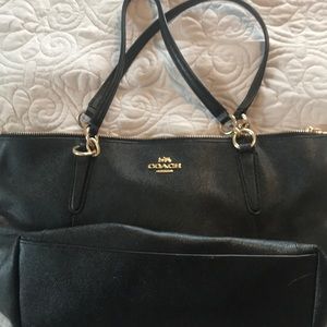 Coach zippered shoulder bag